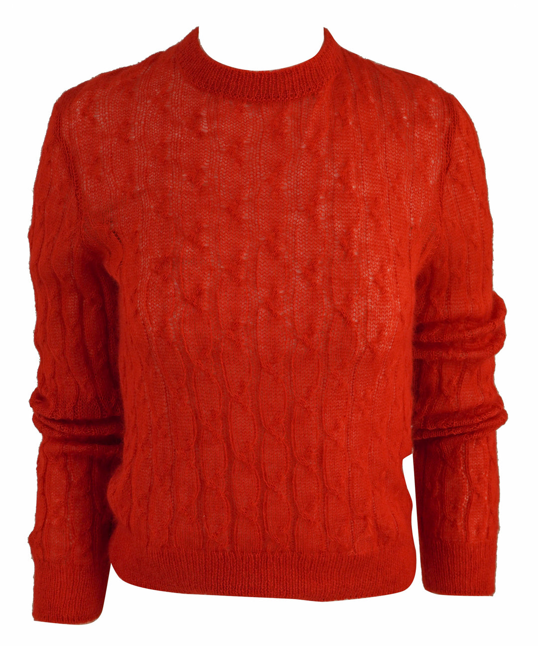 Loewe Open Knit Sweater in Red - Discounts on Loewe at UAL