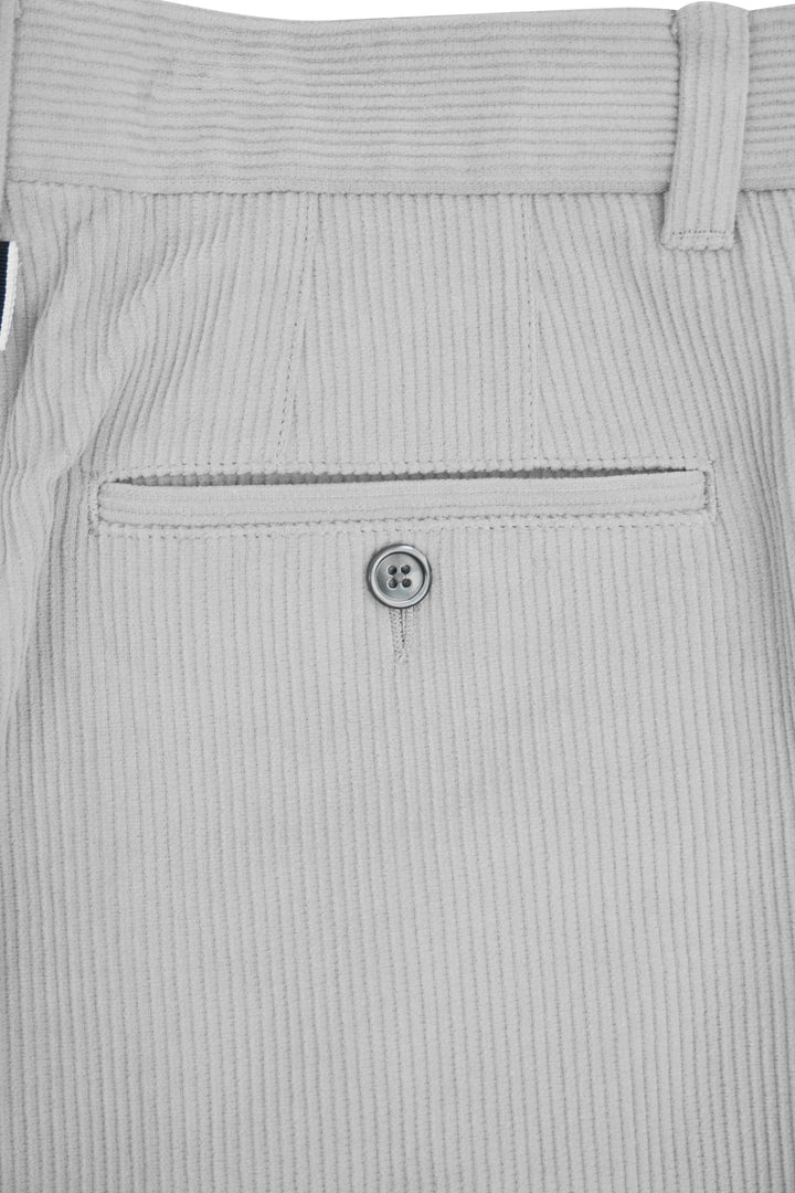 Thom Browne. Corduroy Trousers in Light Grey - Discounts on Thom Browne. at UAL