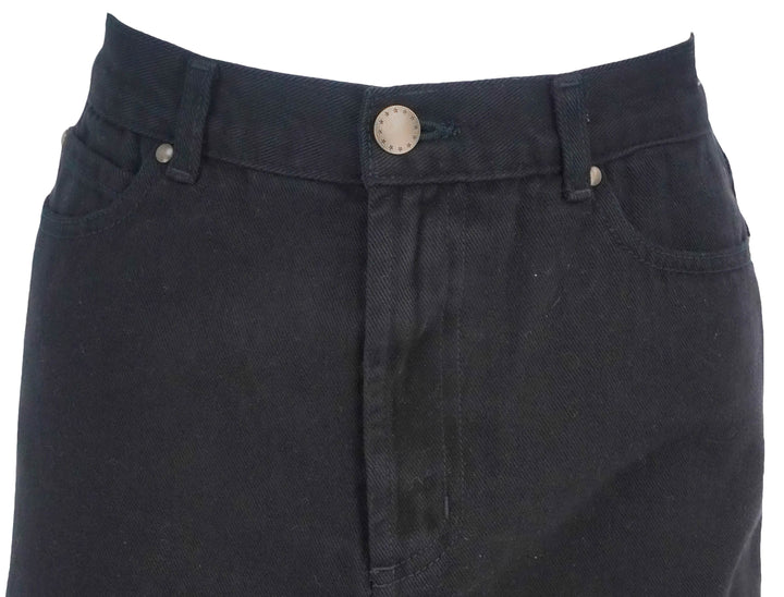 The Great Column Denim Skirt in Black - Discounts on The Great at UAL