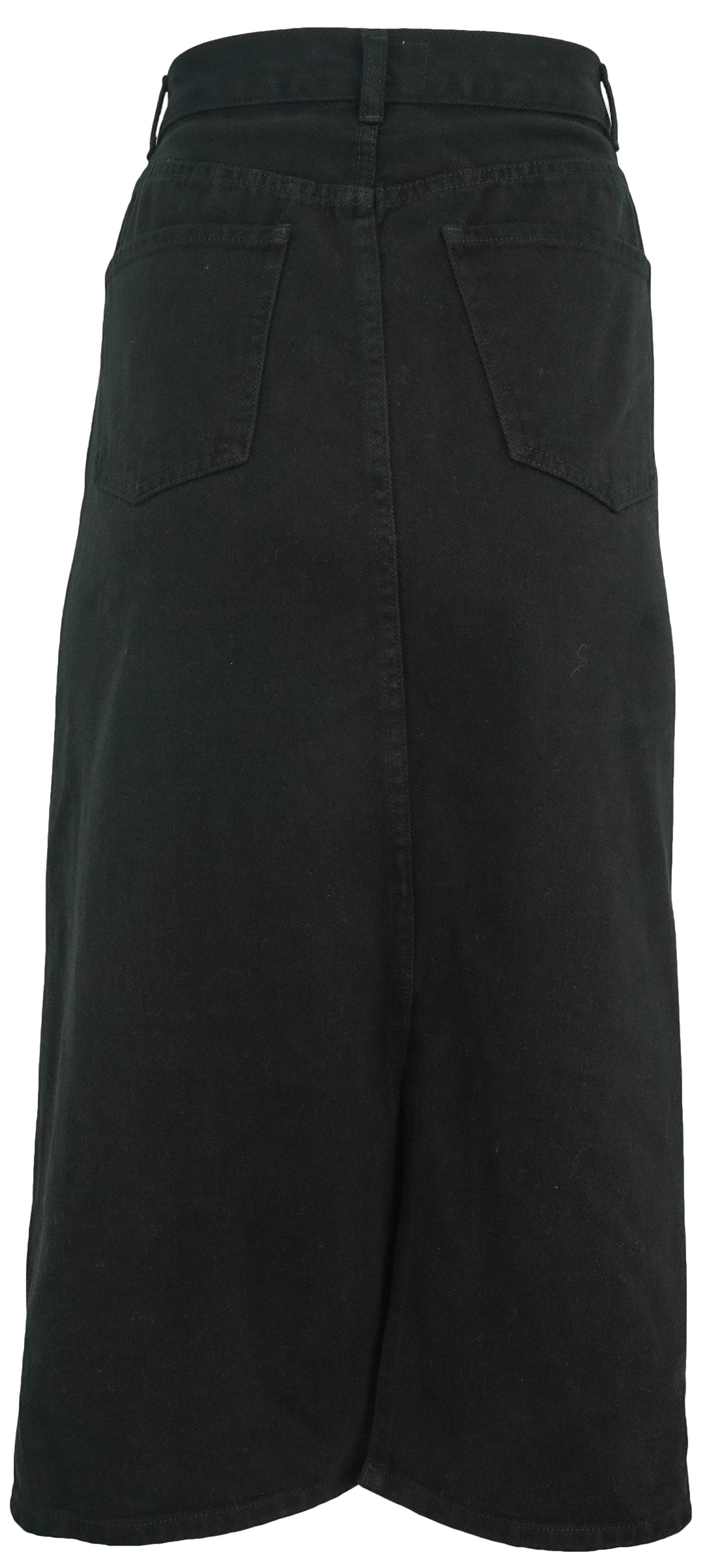 The Great Column Denim Skirt in Black - Discounts on The Great at UAL
