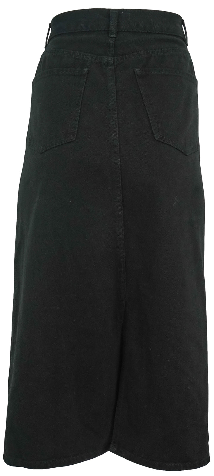 The Great Column Denim Skirt in Black - Discounts on The Great at UAL