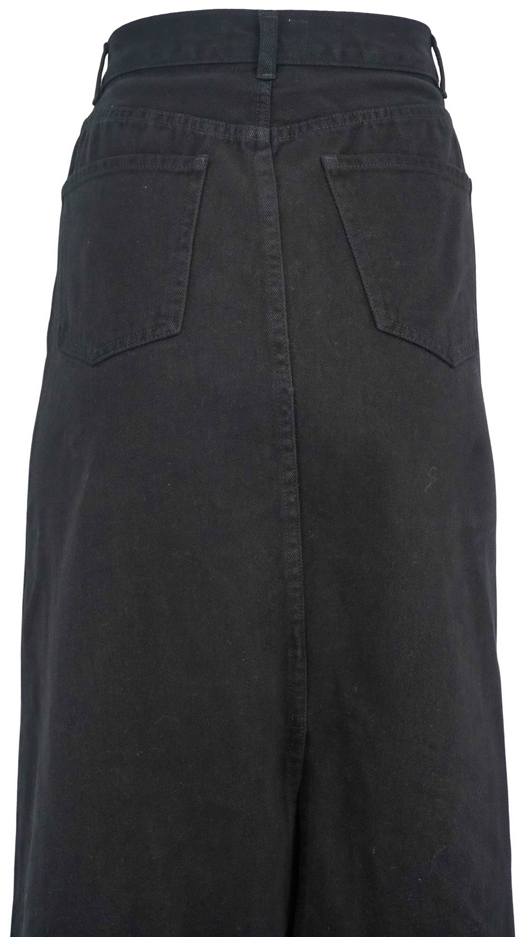 The Great Column Denim Skirt in Black - Discounts on The Great at UAL