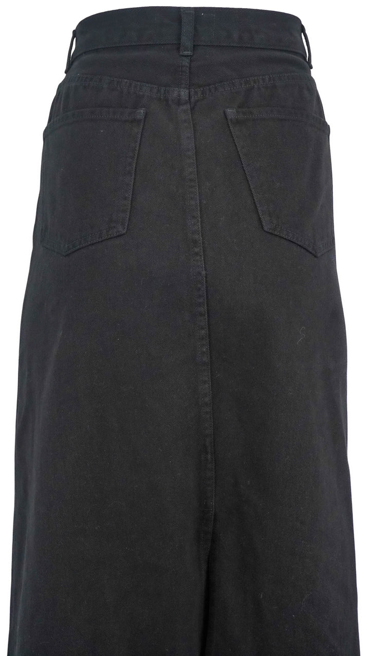The Great Column Denim Skirt in Black - Discounts on The Great at UAL
