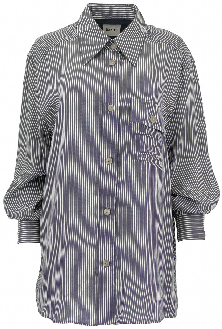 Khaite Yatty Top in Navy/White - Discounts on Khaite at UAL