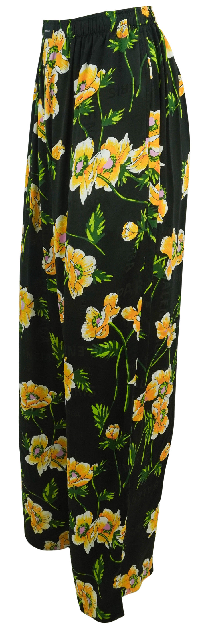 Balenciaga Floral Print Pajama Pants in Black - Discounts on Balenciaga at UAL