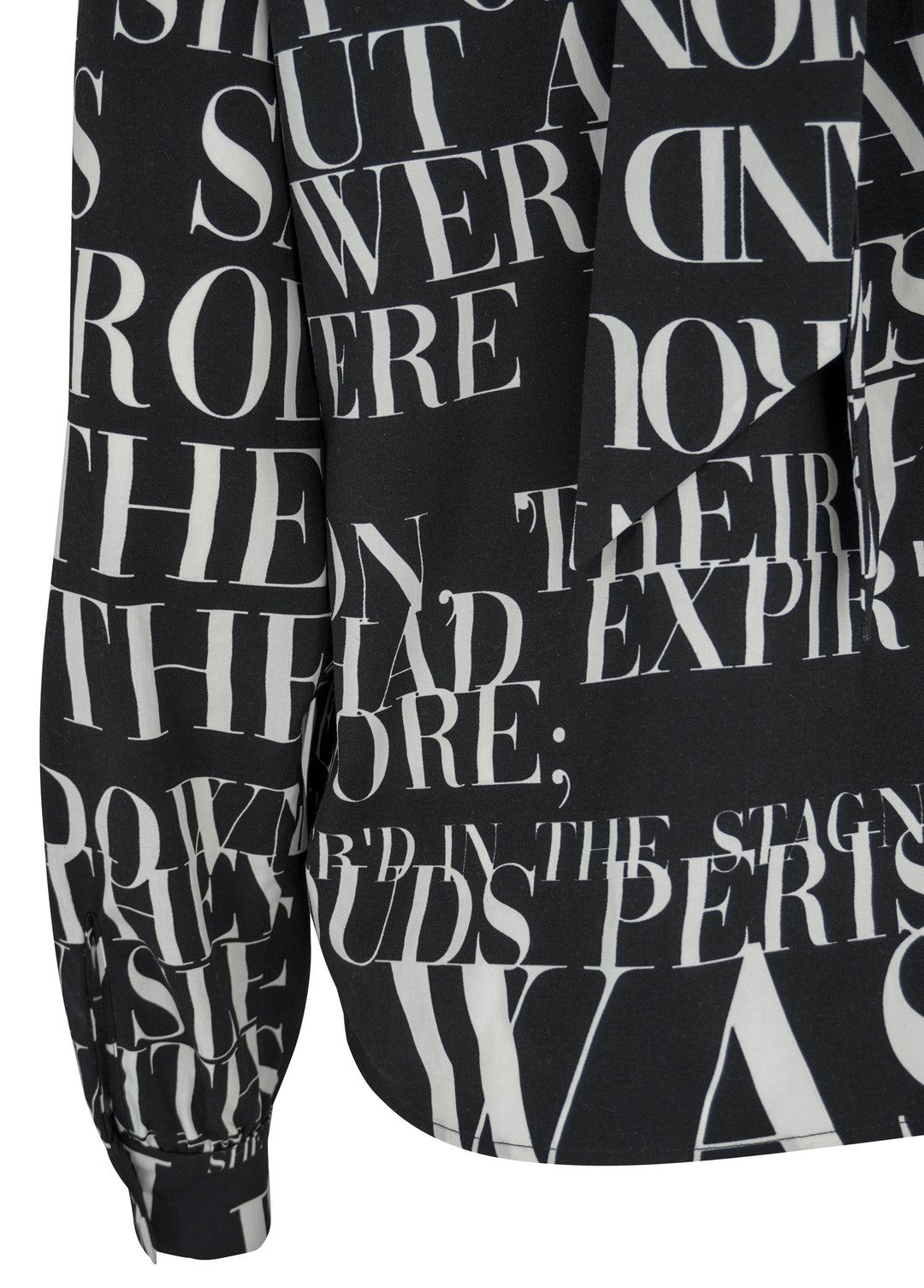 Libertine Poeme Noir Bianca Blouse in Black and Cream - Discounts on Libertine at UAL