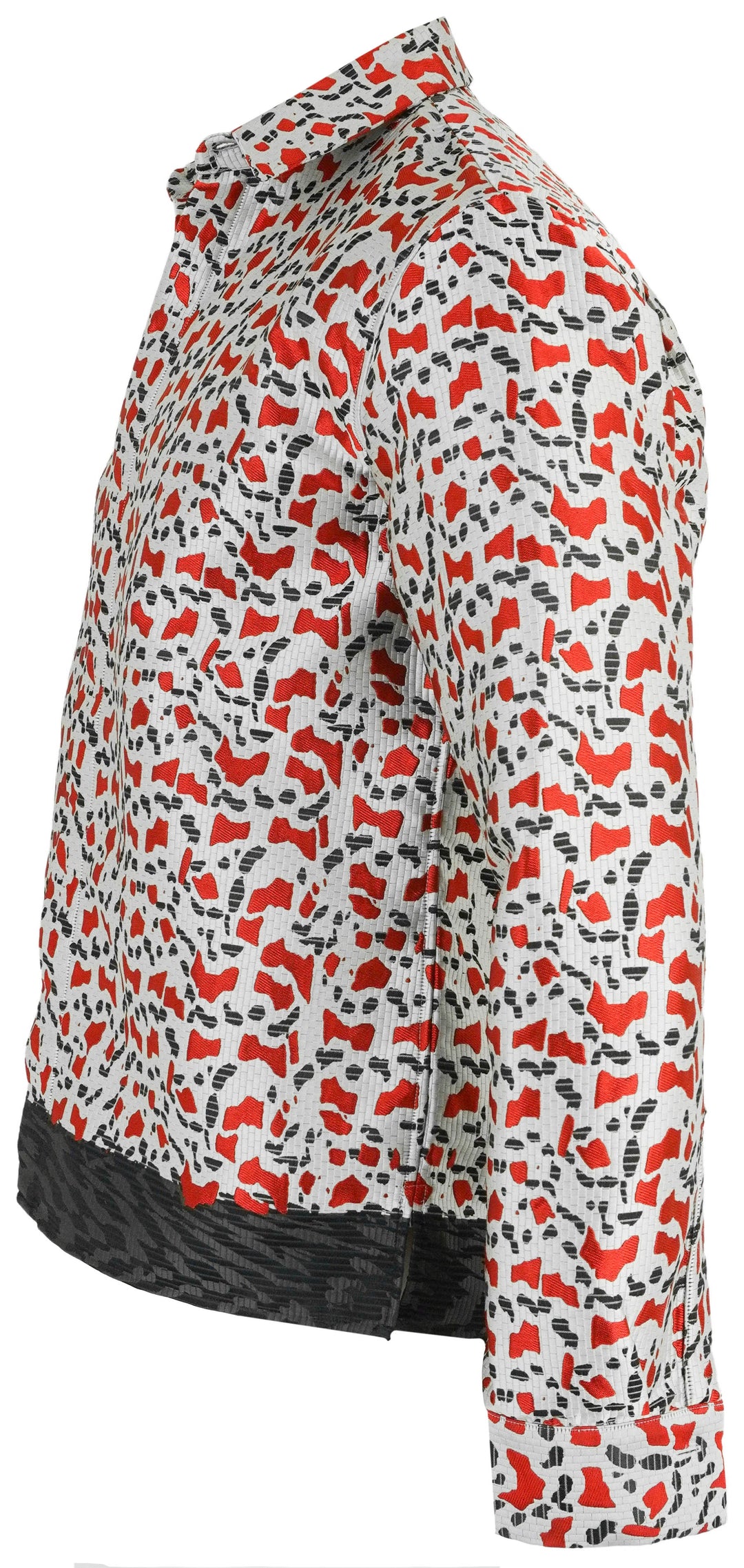 Haider Ackermann Oversized Shirt in Abstract Red and Black - Discounts on Haider Ackermann at UAL