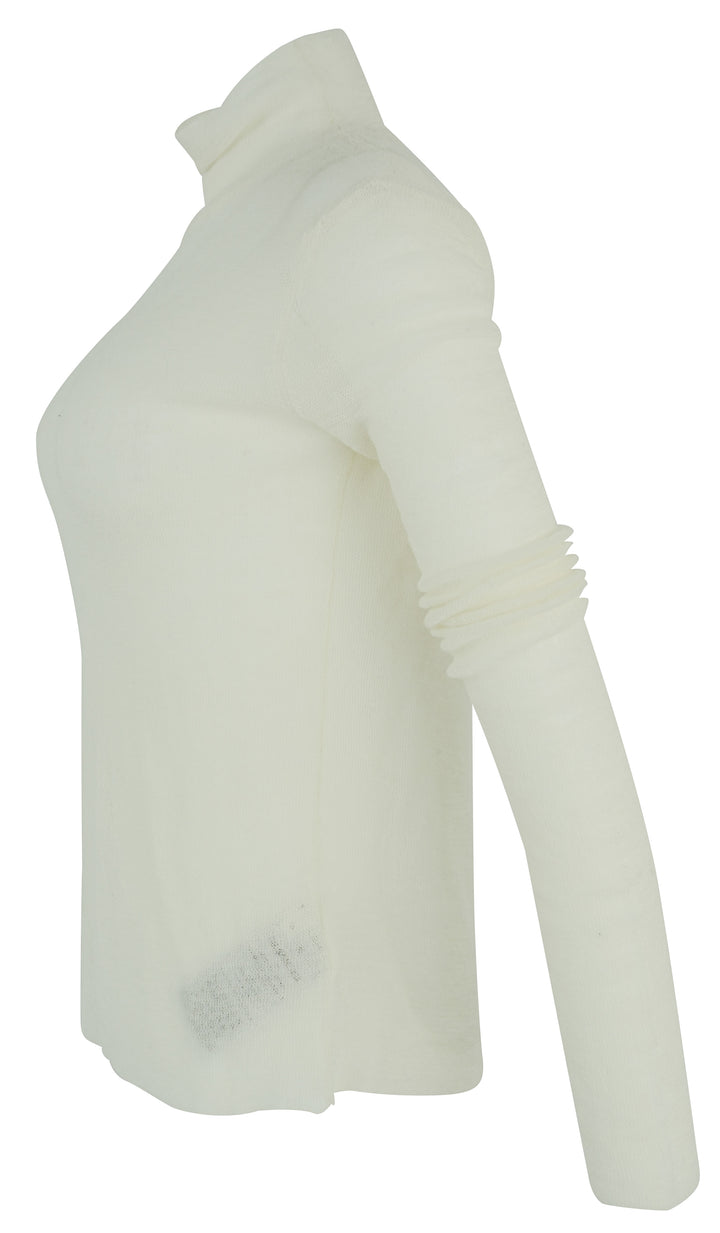 Jil Sander Sheer Turtleneck in Cream - Discounts on Jil Sander at UAL