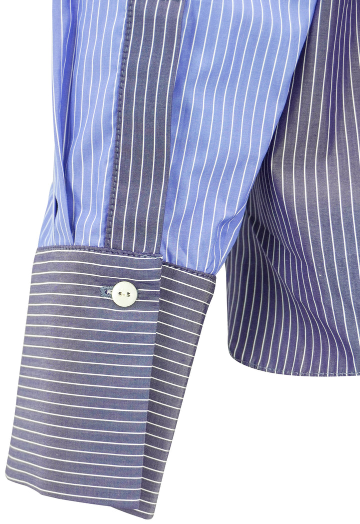 Partow Theo Shirt in Cornflower Stripe - Discounts on Partow at UAL