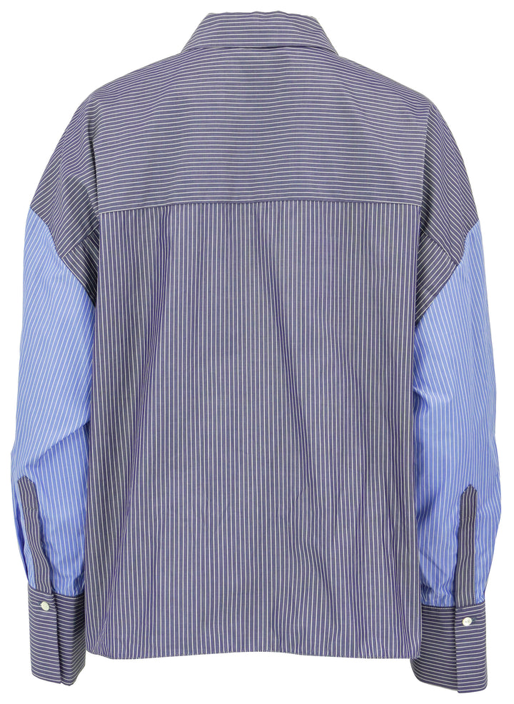 Partow Theo Shirt in Cornflower Stripe - Discounts on Partow at UAL
