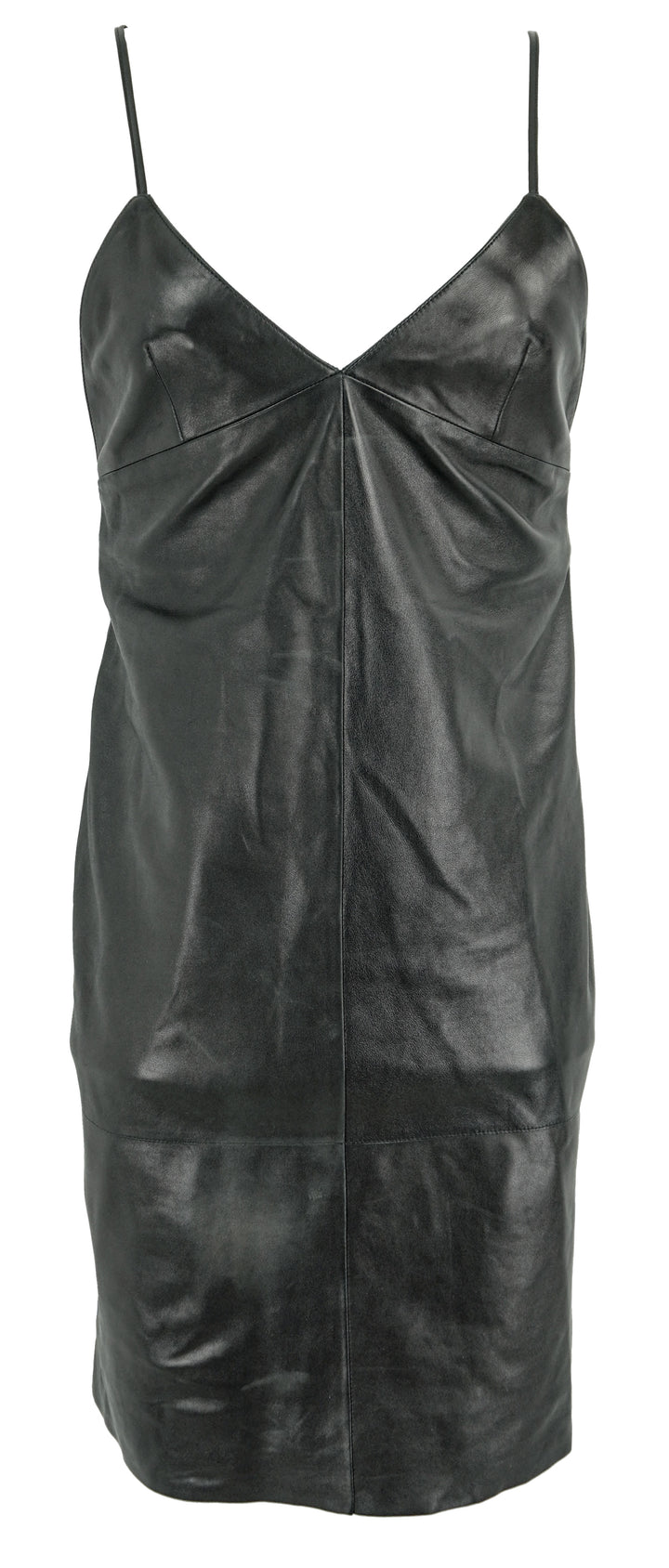 Saint Laurent Panelled Leather Mini Dress - Discounts on Saint Laurent at UAL