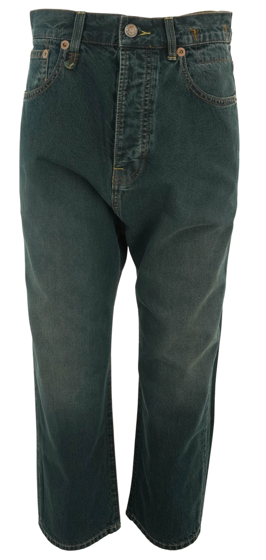 R13 Tailored Drop Denim in Camden Indigo - Discounts on R13 at UAL