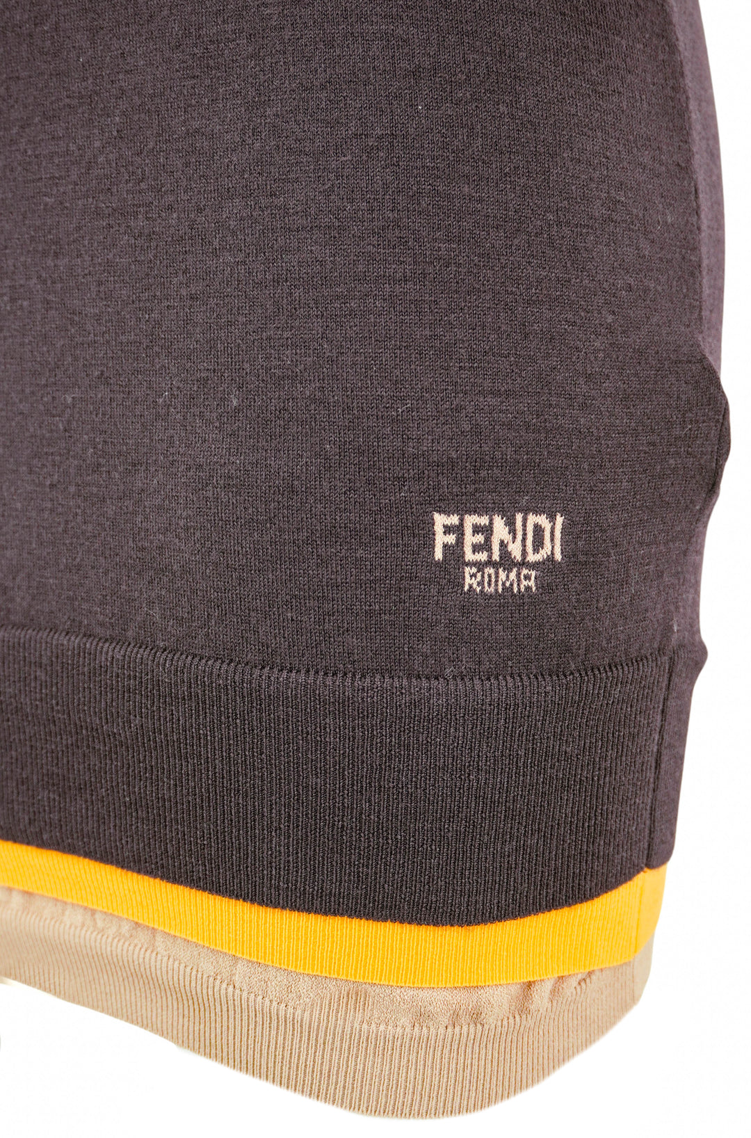 Fendi Multi-Layer Mini Dress in Brown - Discounts on Fendi at UAL