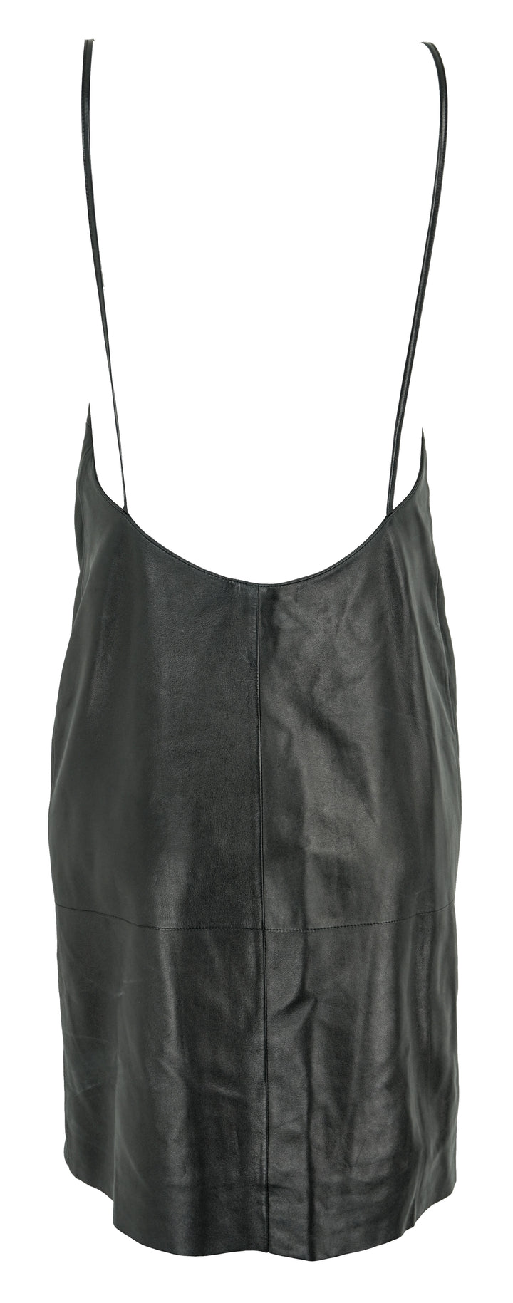Saint Laurent Panelled Leather Mini Dress - Discounts on Saint Laurent at UAL