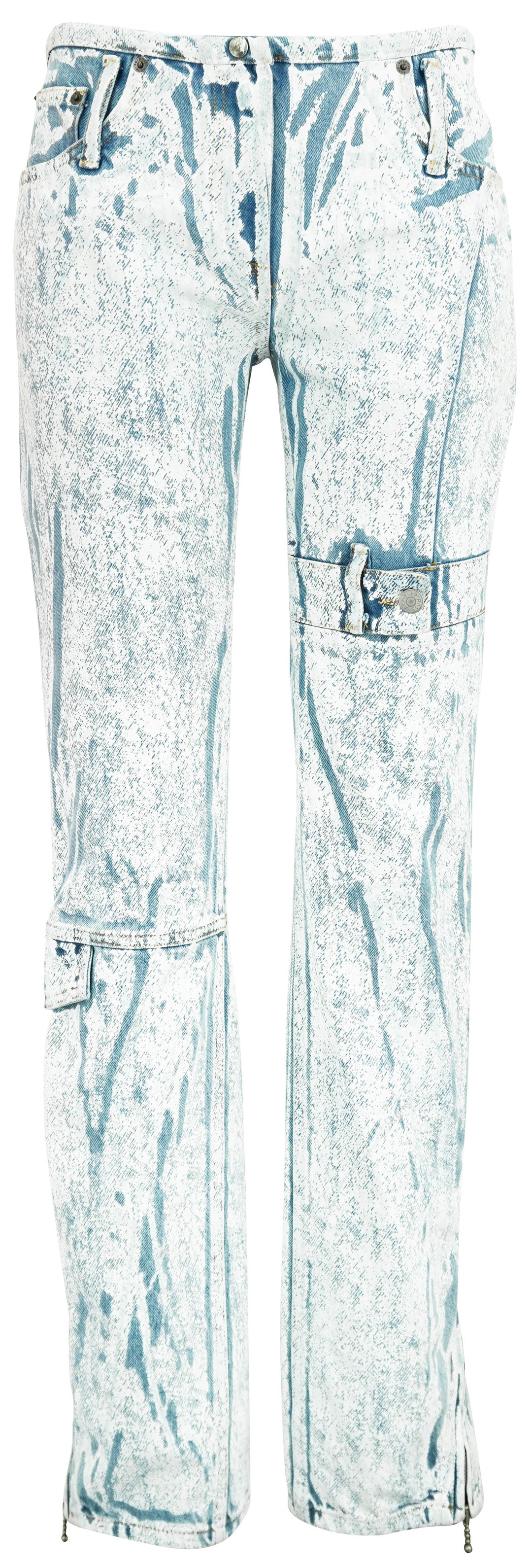 Acne Studios Painted Jeans in Light Wash/White - Discounts on Acne Studios at UAL