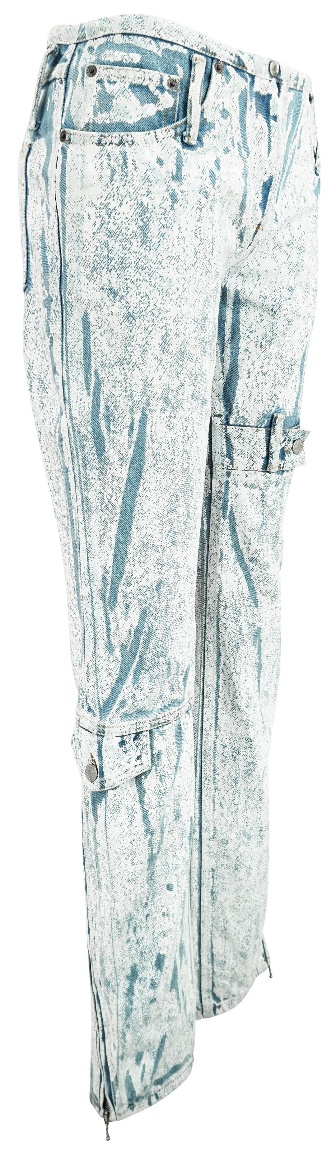 Acne Studios Painted Jeans in Light Wash/White - Discounts on Acne Studios at UAL