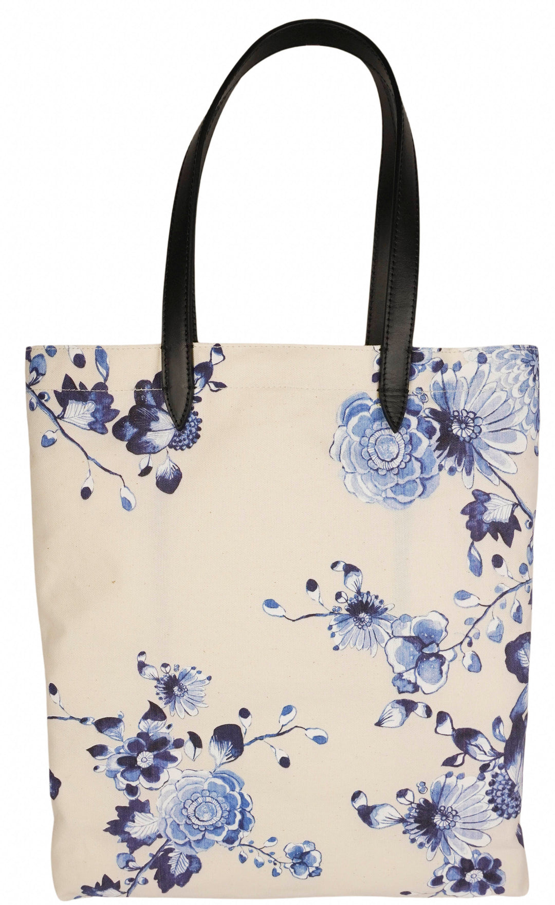 Giambattista Valli Embroidered Tote Bag in Cream/Blue Floral