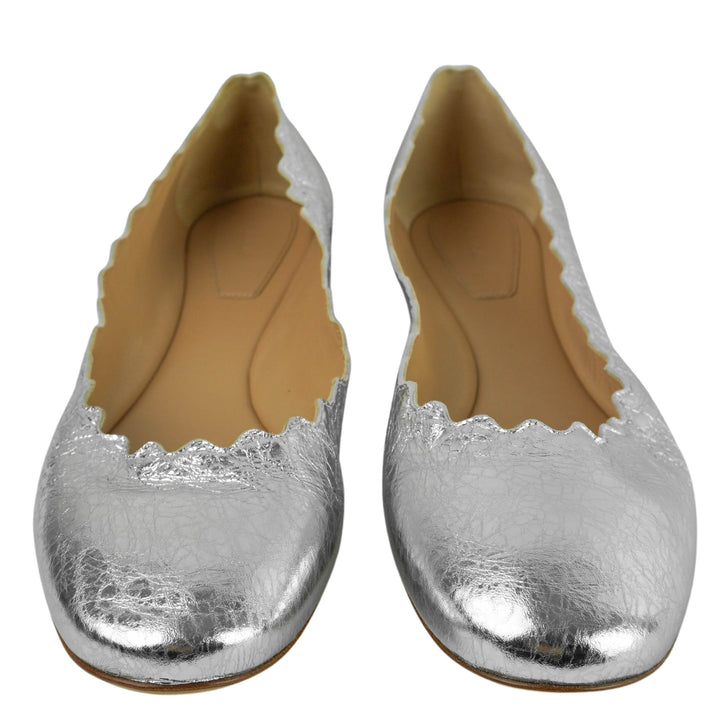 Chloé Lauren Ballerina Flats in Silver