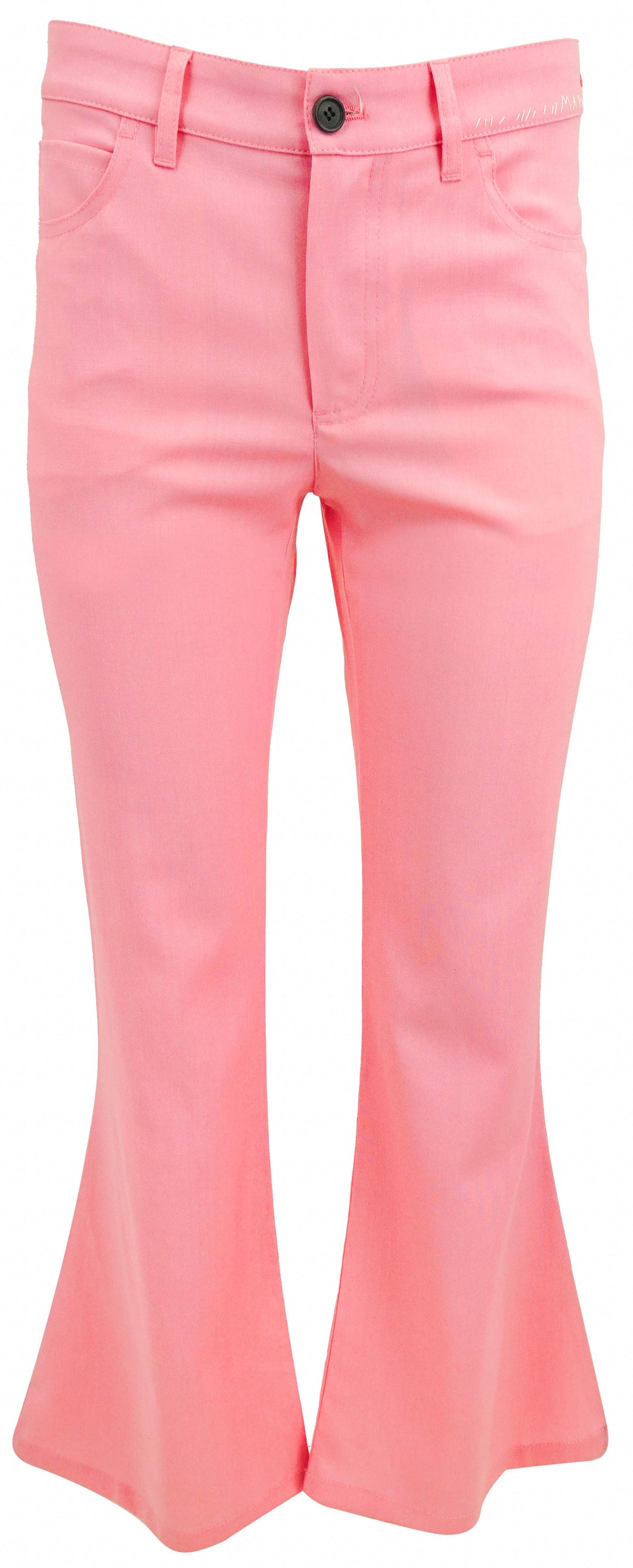 Marni Flared Wool Trousers in Pink Gummy - Discounts on Marni at UAL