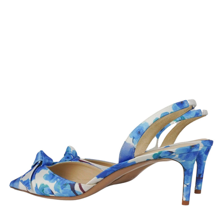 Alexandre Birman Clarita Slingback Heels in Blue Floral