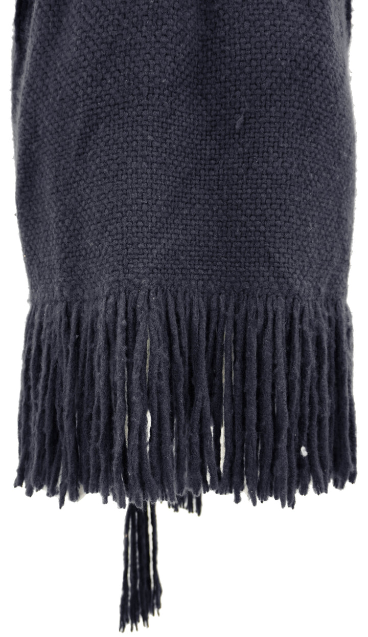 Gabriela Hearst Teagan Belted Cashmere Fringe Vest in Denim Blue - Discounts on Gabriela Hearst at UAL