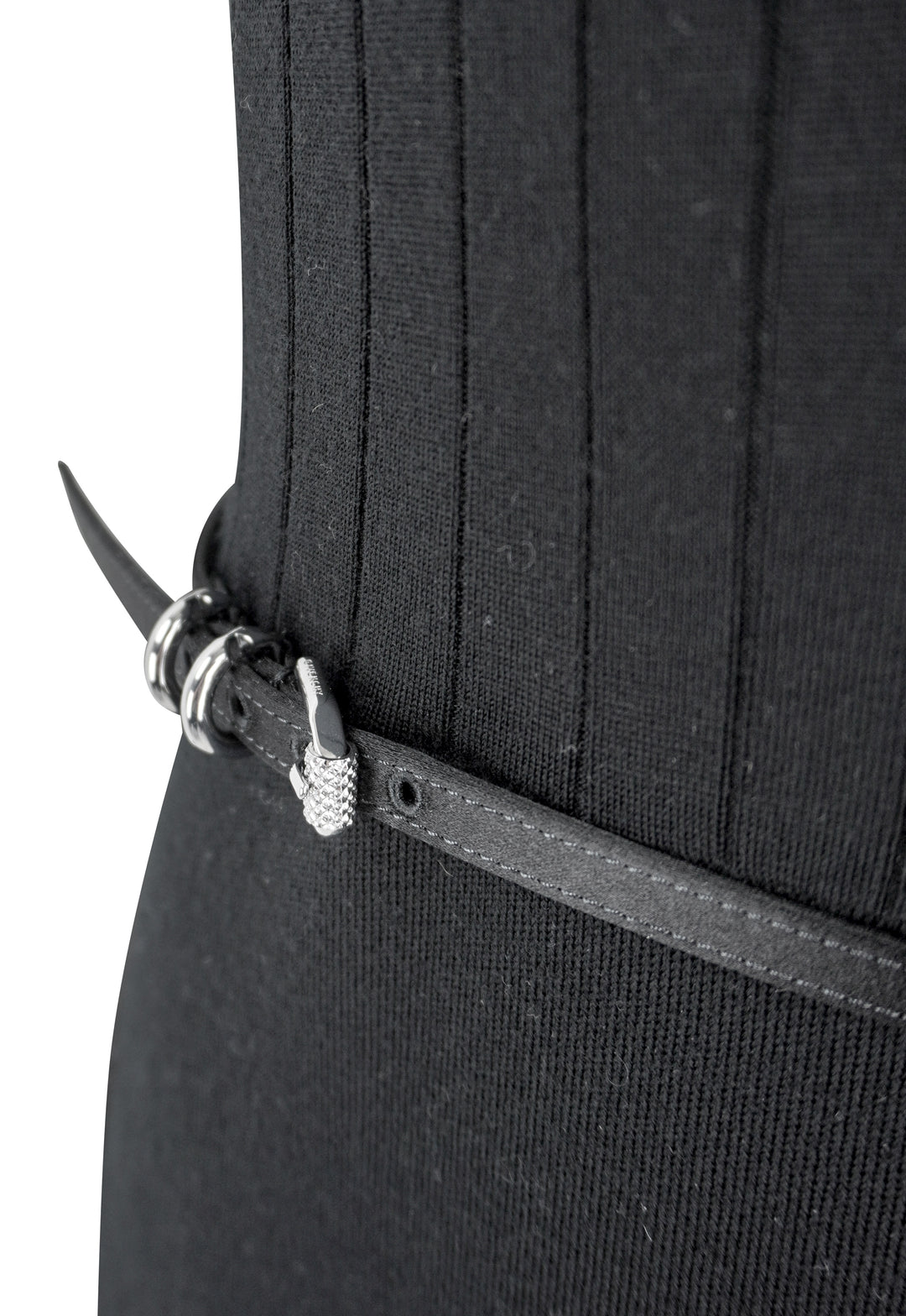 Givenchy Voyou Belted Wool Midi Dress in Black - Discounts on Givenchy at UAL