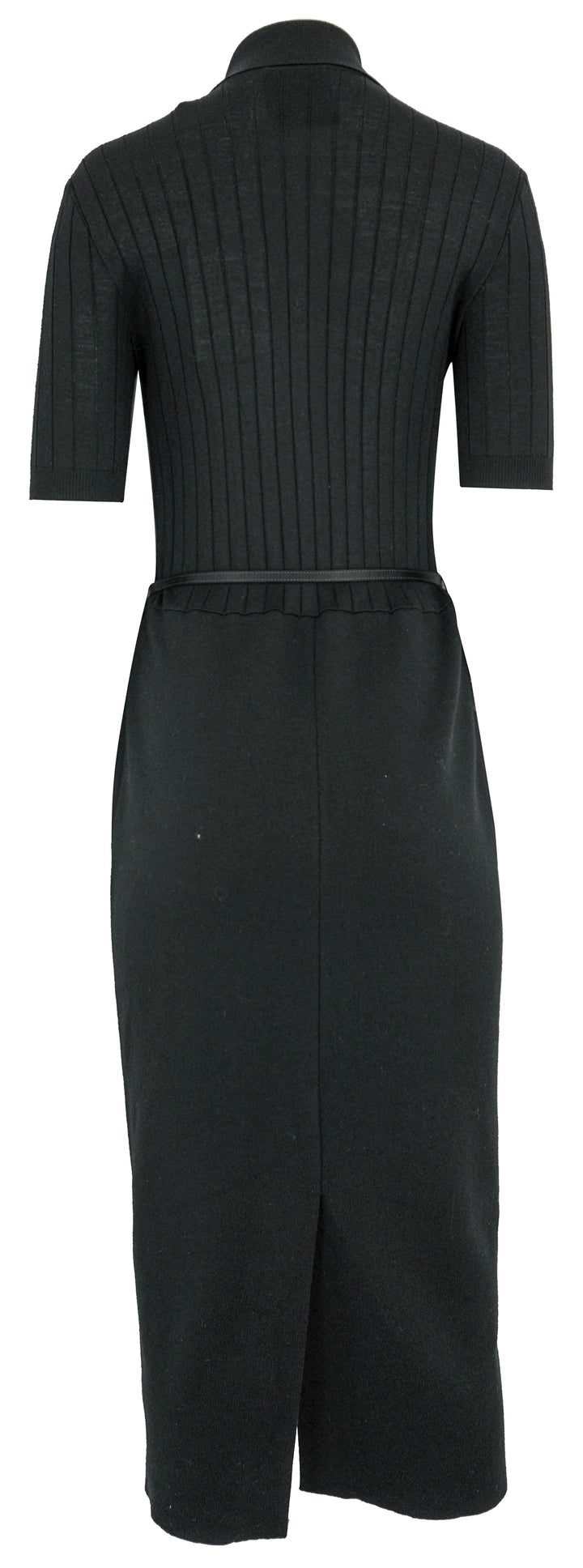 Givenchy Voyou Belted Wool Midi Dress in Black - Discounts on Givenchy at UAL