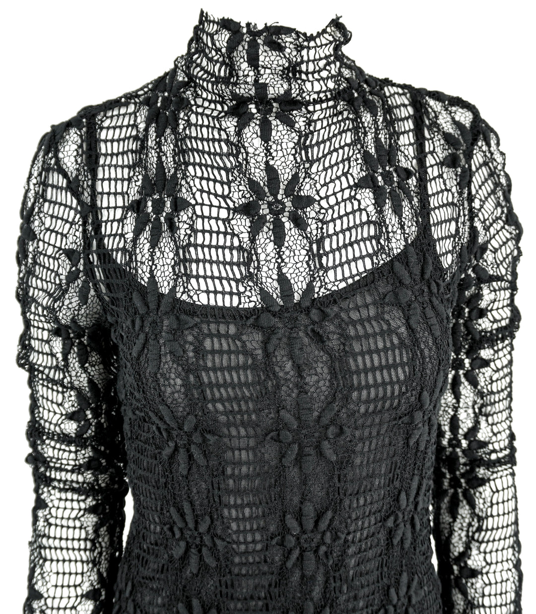 Ulla Johnson Floral Lace Talia Dress in Black - Discounts on Ulla Johnson at UAL