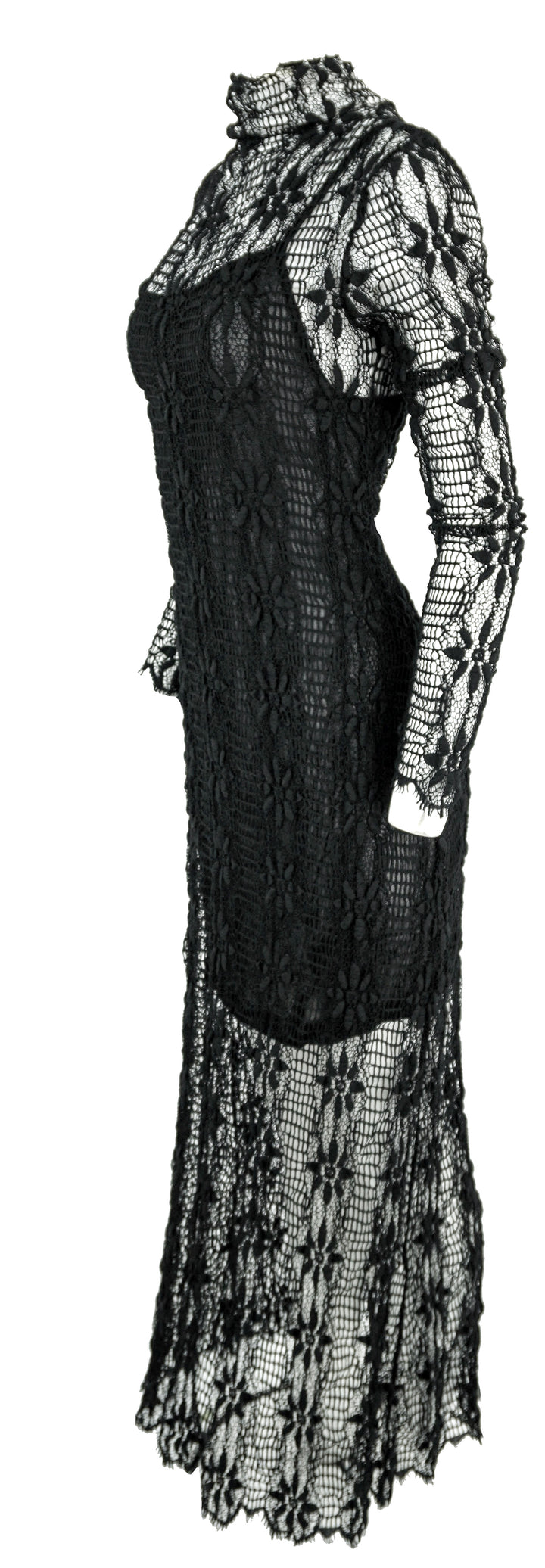 Ulla Johnson Floral Lace Talia Dress in Black - Discounts on Ulla Johnson at UAL