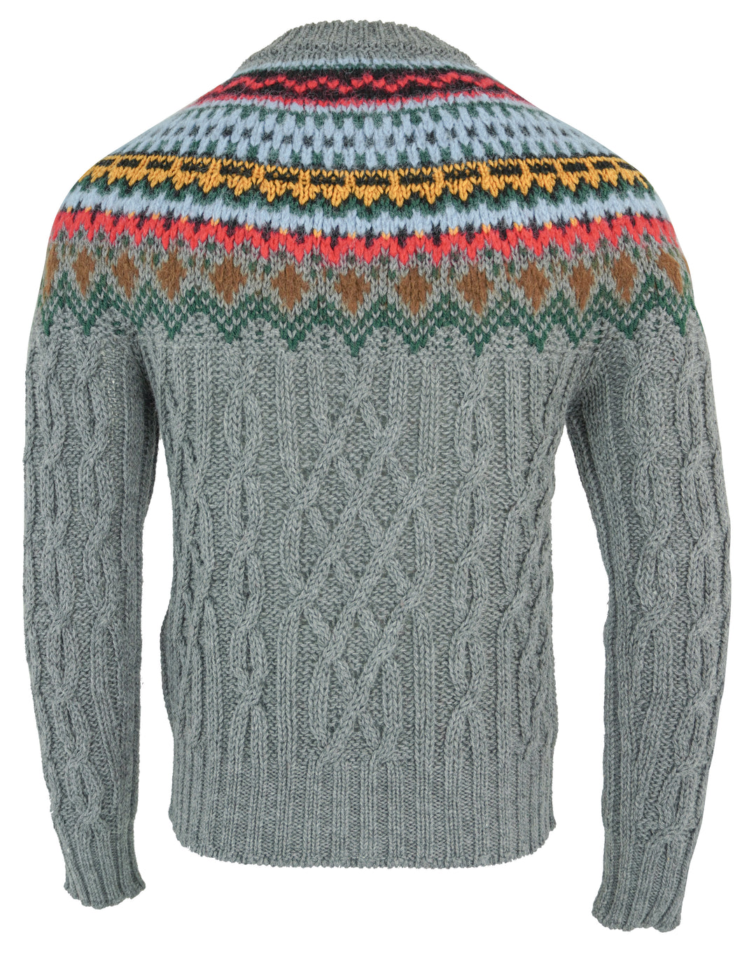 Moncler Après Ski Knit Crewneck Sweater in Grey Multicolor - Discounts on Moncler at UAL