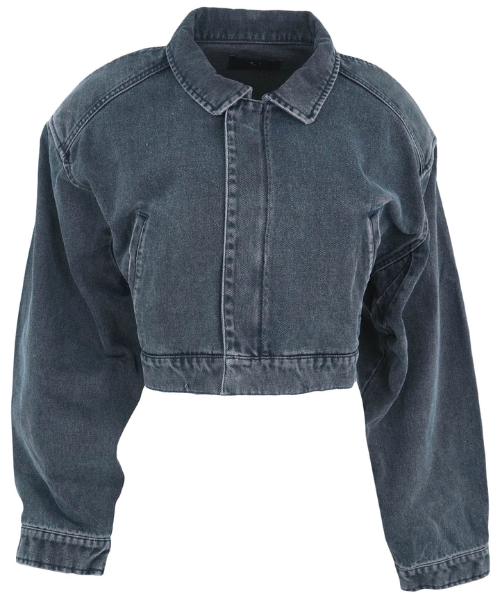 3X1 NYC Amelia Crop Jacket in Iron - Discounts on 3x1 NYC at UAL