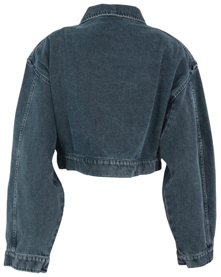 3X1 NYC Amelia Crop Jacket in Iron - Discounts on 3x1 NYC at UAL