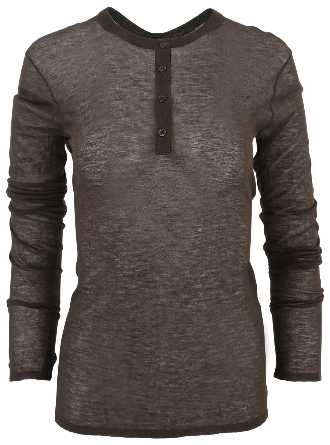 Saint Laurent Knit Long Sleeve Sweater in Brown - Discounts on Saint Laurent at UAL