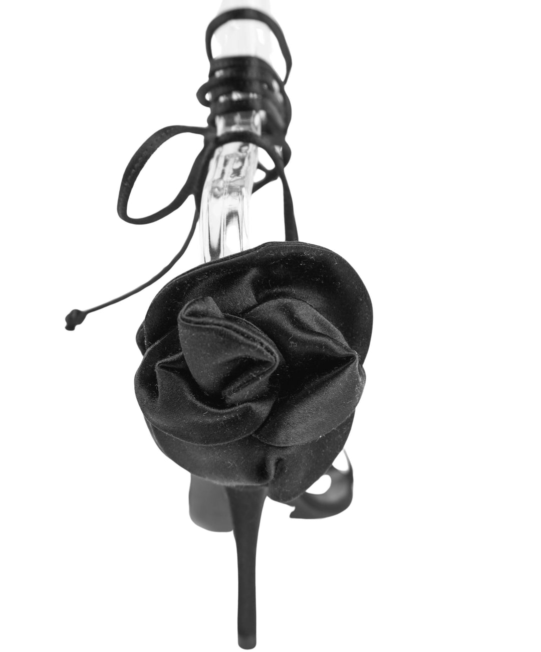 Magda Butrym Satin Flower Heels in Black - Discounts on Magda Butrym at UAL