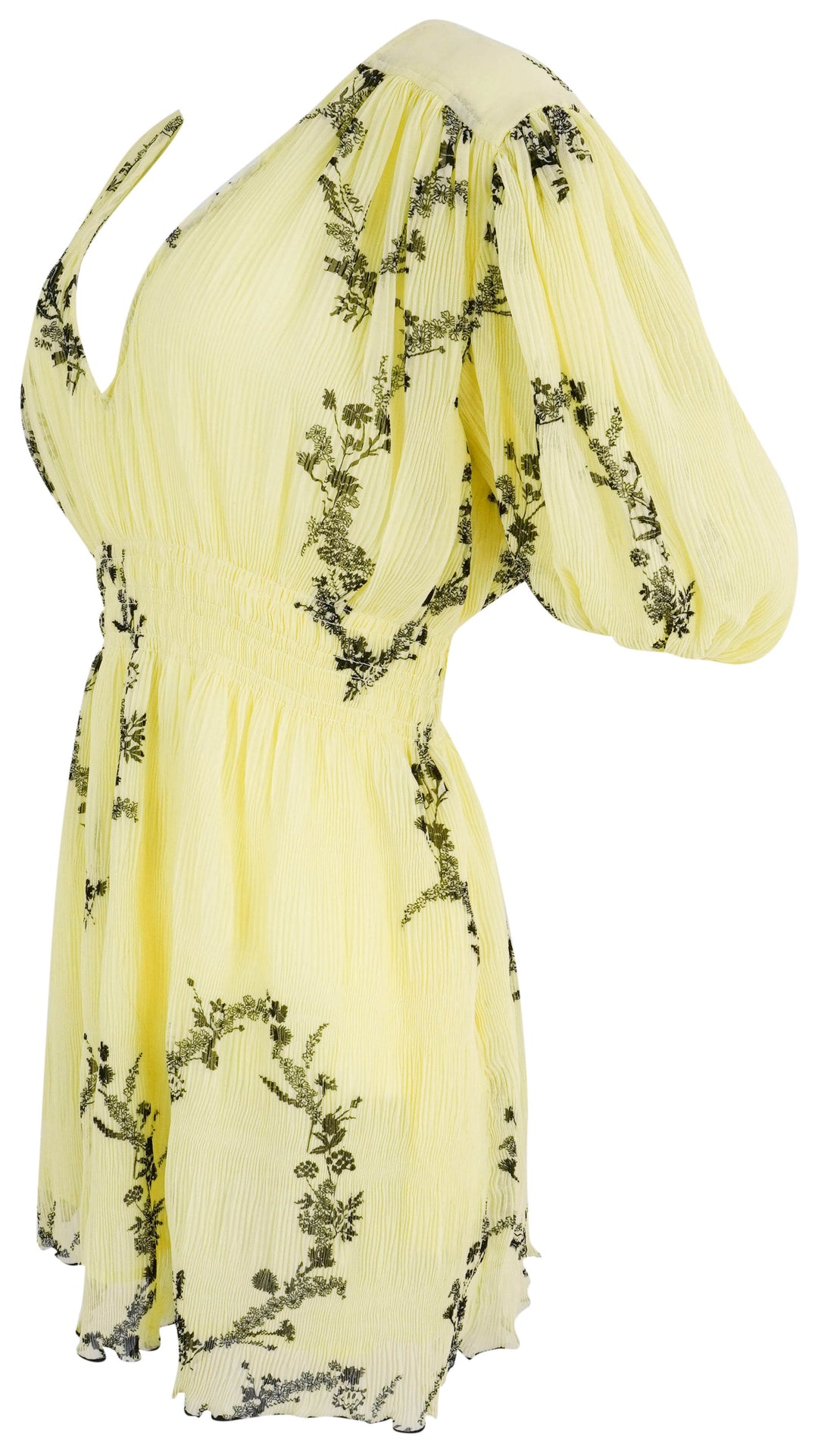 Ganni Georgette Mini Dress in Floral Shadow Flan - Discounts on GANNI at UAL