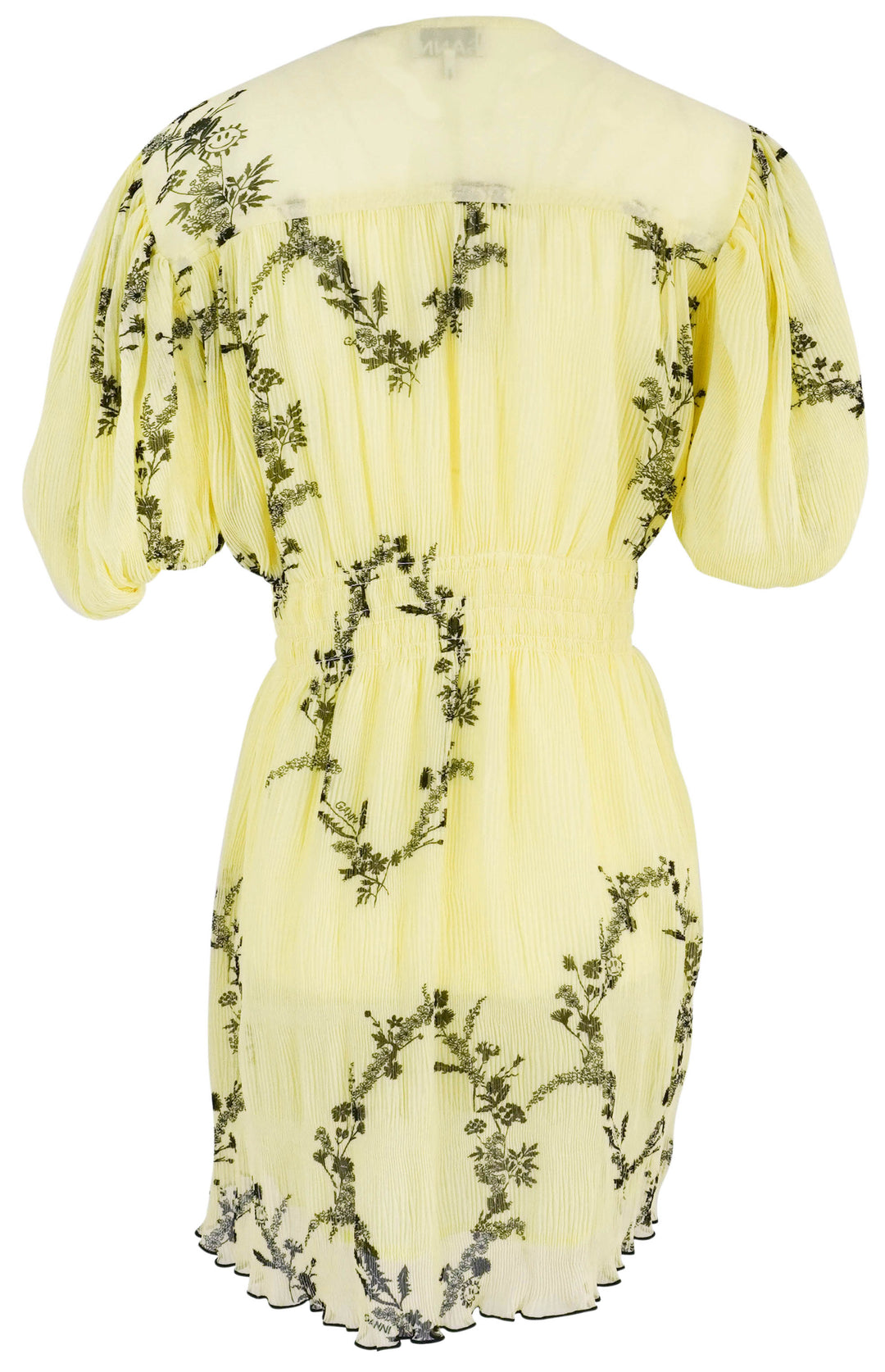 Ganni Georgette Mini Dress in Floral Shadow Flan - Discounts on GANNI at UAL