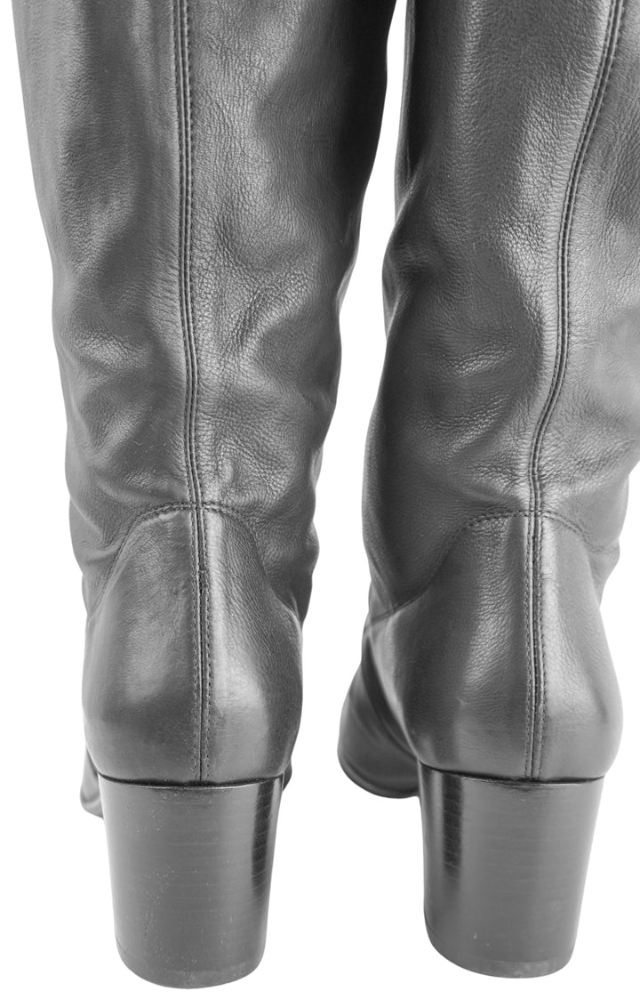 Pedro García Leather Xantia Boots in Black - Discounts on Pedro García at UAL