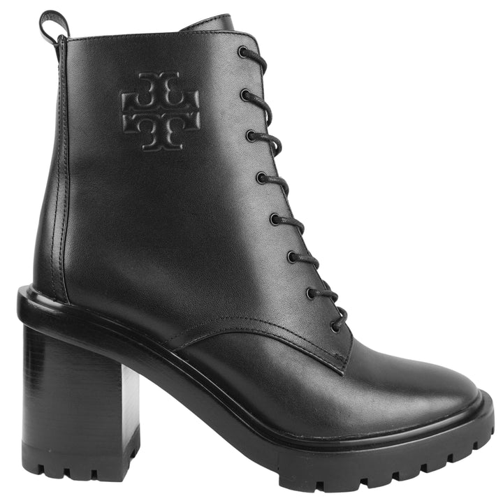 Tory Burch Double T Lug Boots in Black - Discounts on Tory Burch at UAL