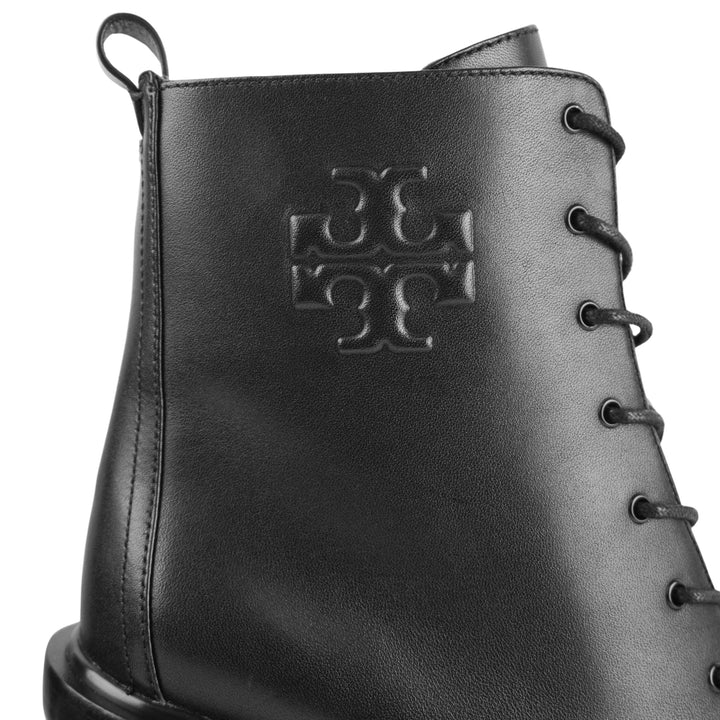 Tory Burch Double T Lug Boots in Black - Discounts on Tory Burch at UAL