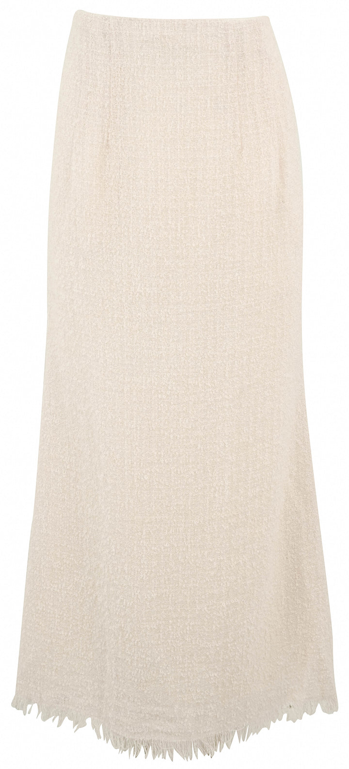 Rosie Assoulin Fringe Flared Pencil Skirt in Tropical Wool Boucle - Discounts on Rosie Assoulin at UAL