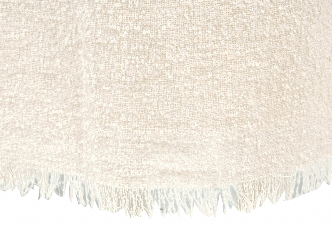 Rosie Assoulin Fringe Flared Pencil Skirt in Tropical Wool Boucle - Discounts on Rosie Assoulin at UAL