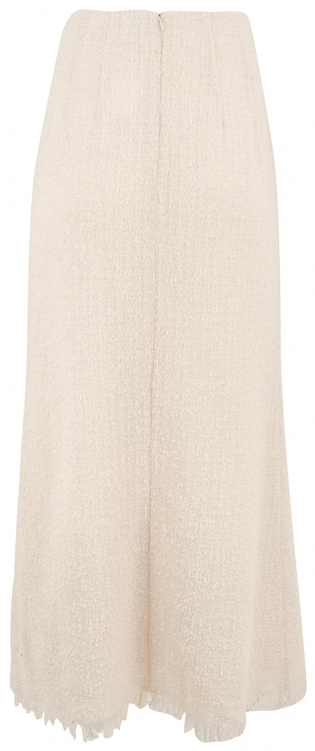 Rosie Assoulin Fringe Flared Pencil Skirt in Tropical Wool Boucle - Discounts on Rosie Assoulin at UAL