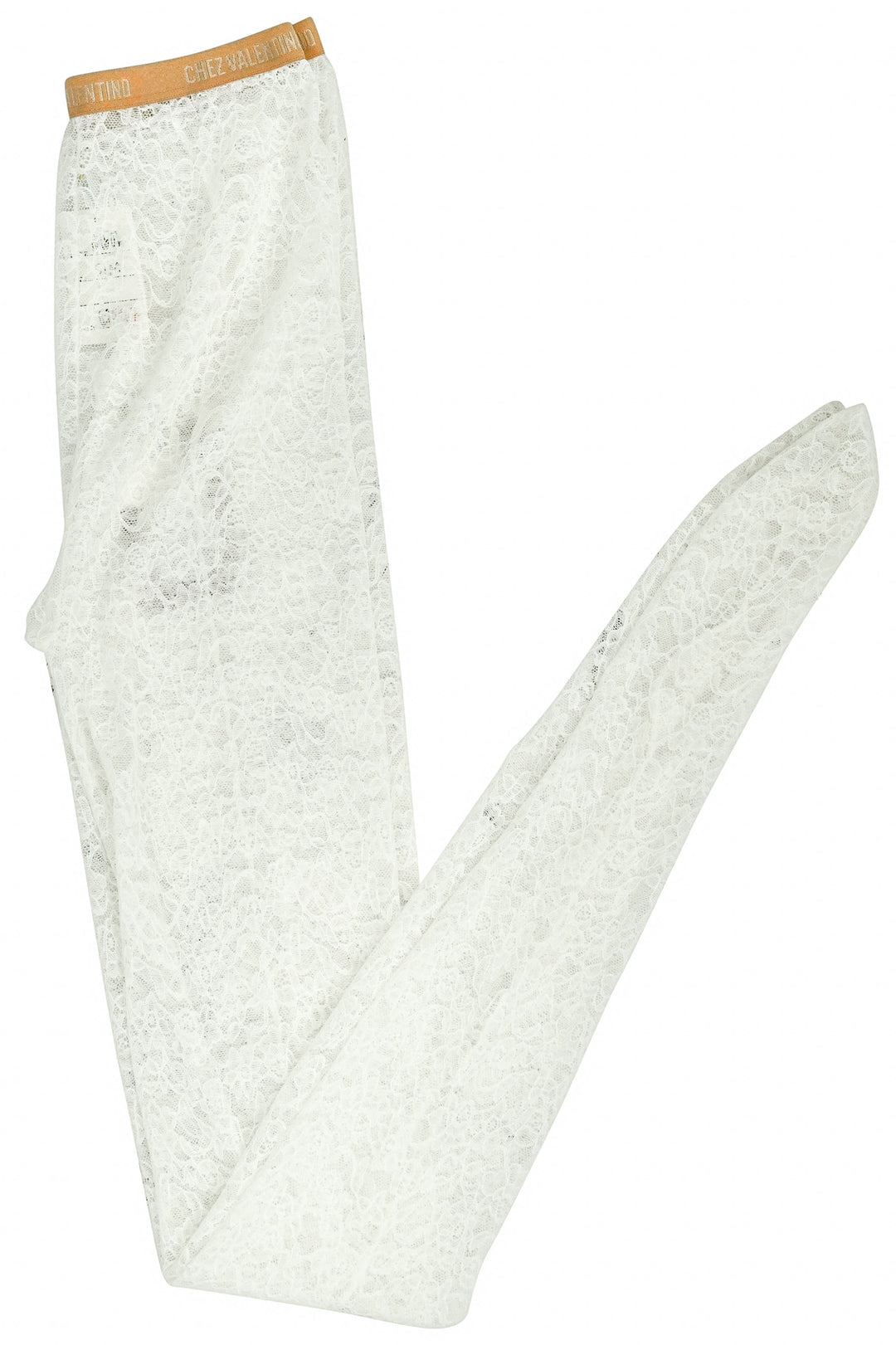 Valentino Lace Tights in Bianco - Discounts on Valentino at UAL