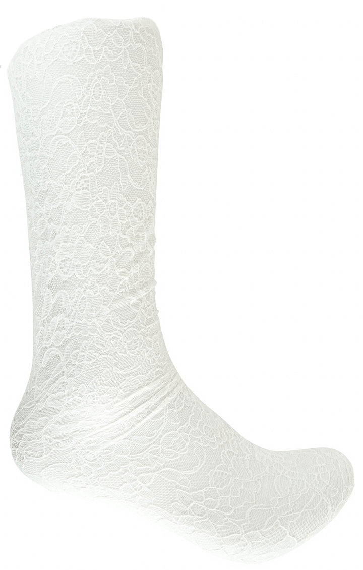 Valentino Lace Tights in Bianco - Discounts on Valentino at UAL
