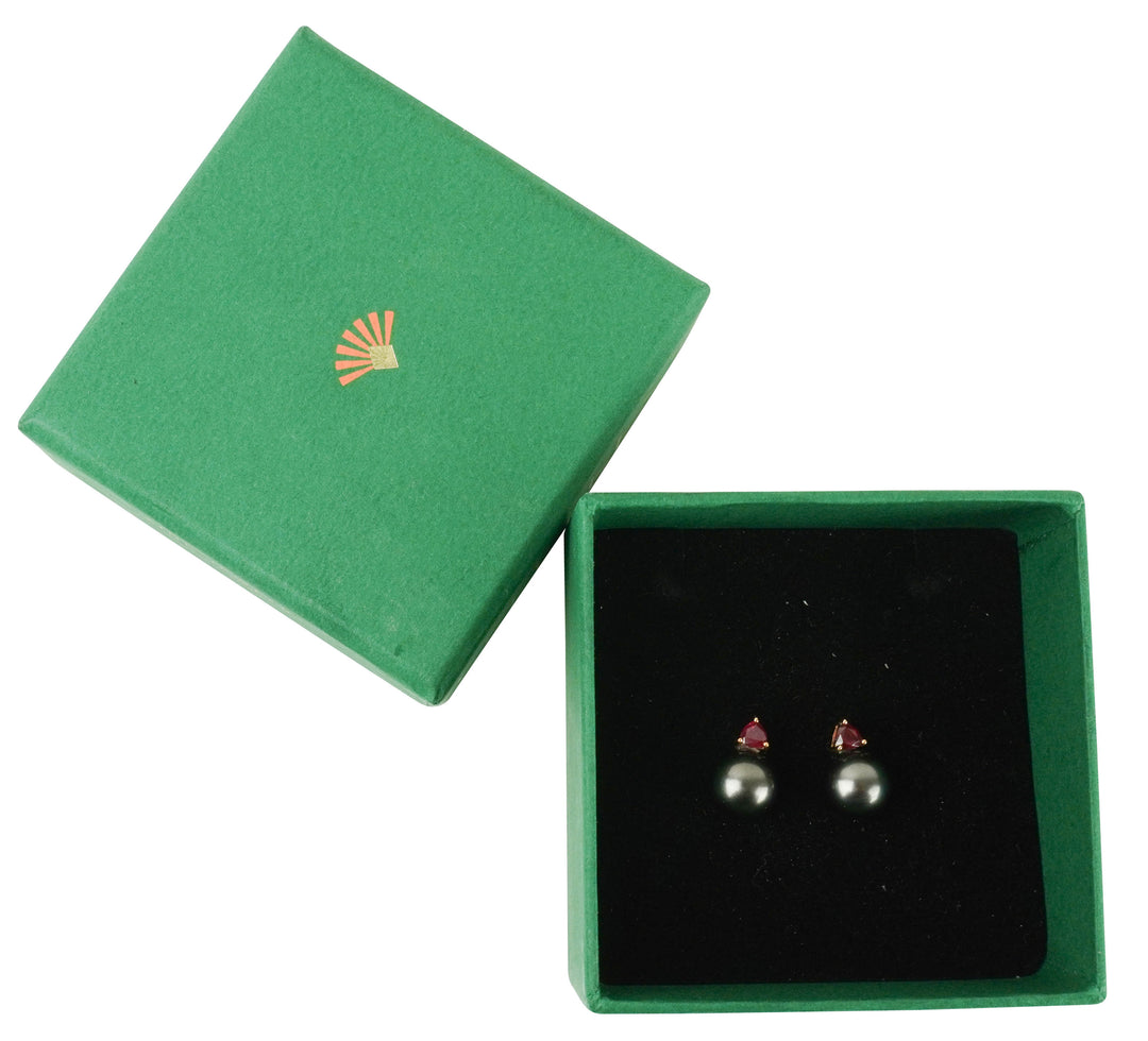 Selin Kent Ada Earrings in Black Pearl and Ruby - Discounts on Selin Kent at UAL