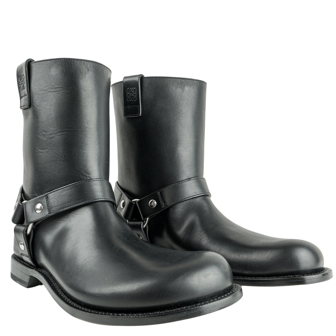 Loewe Campo Biker Boot in Black - Discounts on LOEWE at UAL