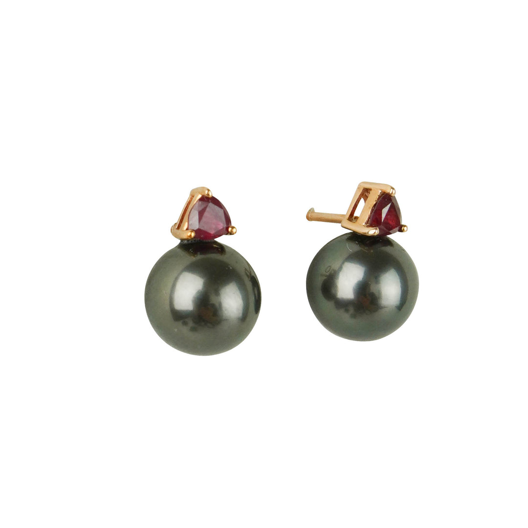 Selin Kent Ada Earrings in Black Pearl and Ruby - Discounts on Selin Kent at UAL