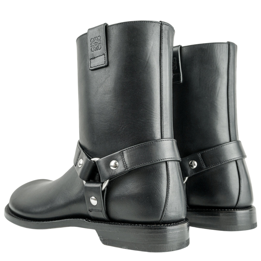 Loewe Campo Biker Boot in Black - Discounts on LOEWE at UAL