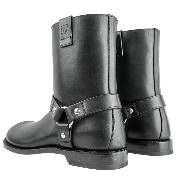 Loewe Campo Biker Boot in Black - Discounts on LOEWE at UAL