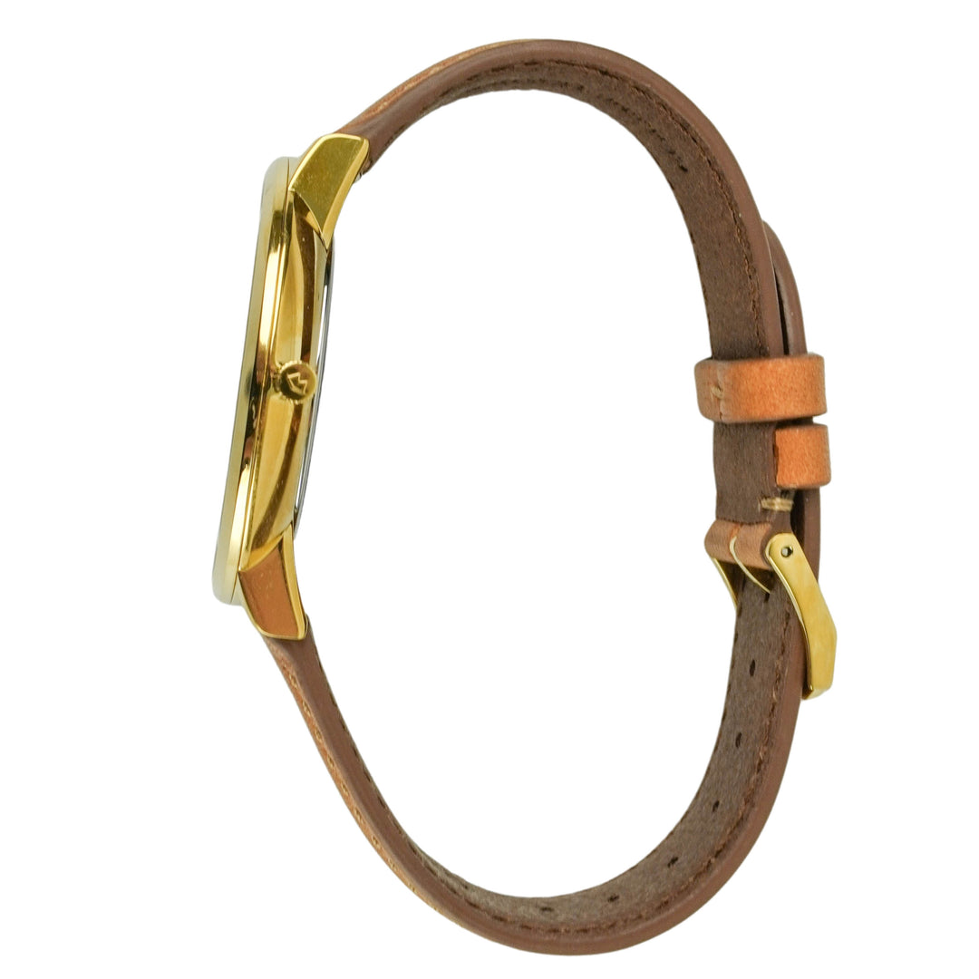 Movado Silhouette Watch in Leather and Gold - Discounts on Movado at UAL